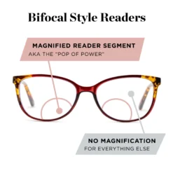 Karleen Pop Of Power® Bifocal Style Blue Light Readers -Luxe Glasses Shop FG POP Diagram Karleen 94117.1673034101