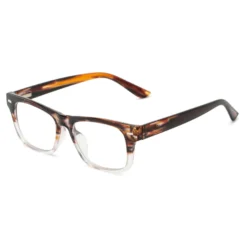 Bayview Reading Glasses Styles For Y.O.U.™ -Luxe Glasses Shop FG S4Y Bayview Angle BrownFadeClear 63401.1673732095