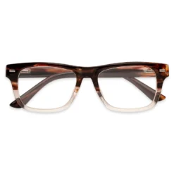 Bayview Reading Glasses Styles For Y.O.U.™ -Luxe Glasses Shop FG S4Y Bayview Folded BrownFadeClear 35243.1673732098