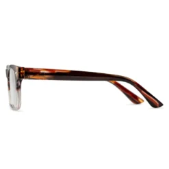 Bayview Reading Glasses Styles For Y.O.U.™ -Luxe Glasses Shop FG S4Y Bayview Side BrownFadeClear 34612.1673732106