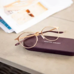 Hayden Super Flat Reading Glasses -Luxe Glasses Shop haydengold 80305.1673247008